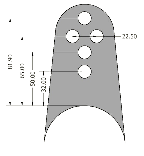 9 Inch Diff - 5 Way - Link adjustable bracket (Single)